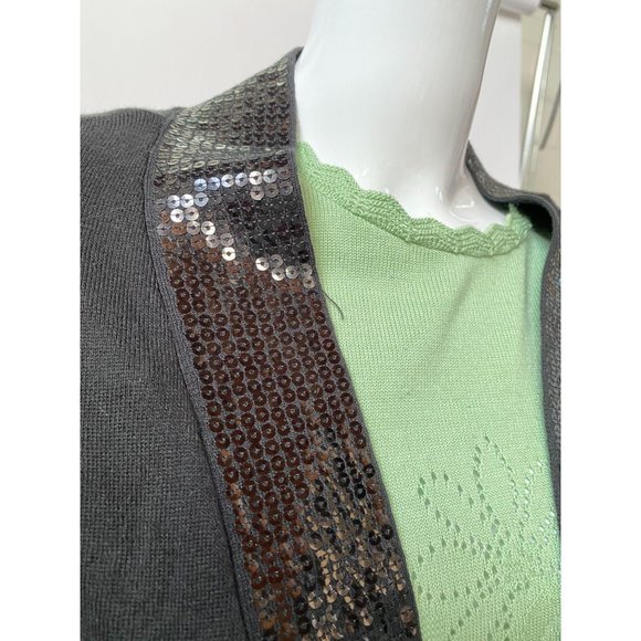 Allison Brittney Black Sequin Sweater - Picture 5 of 15